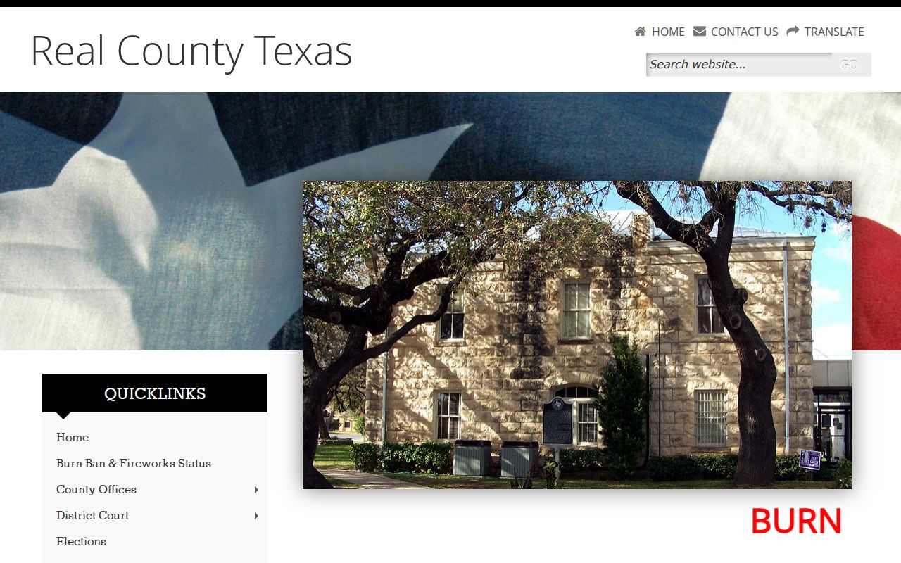 Real County warrant records: official county courthouse and office navigation