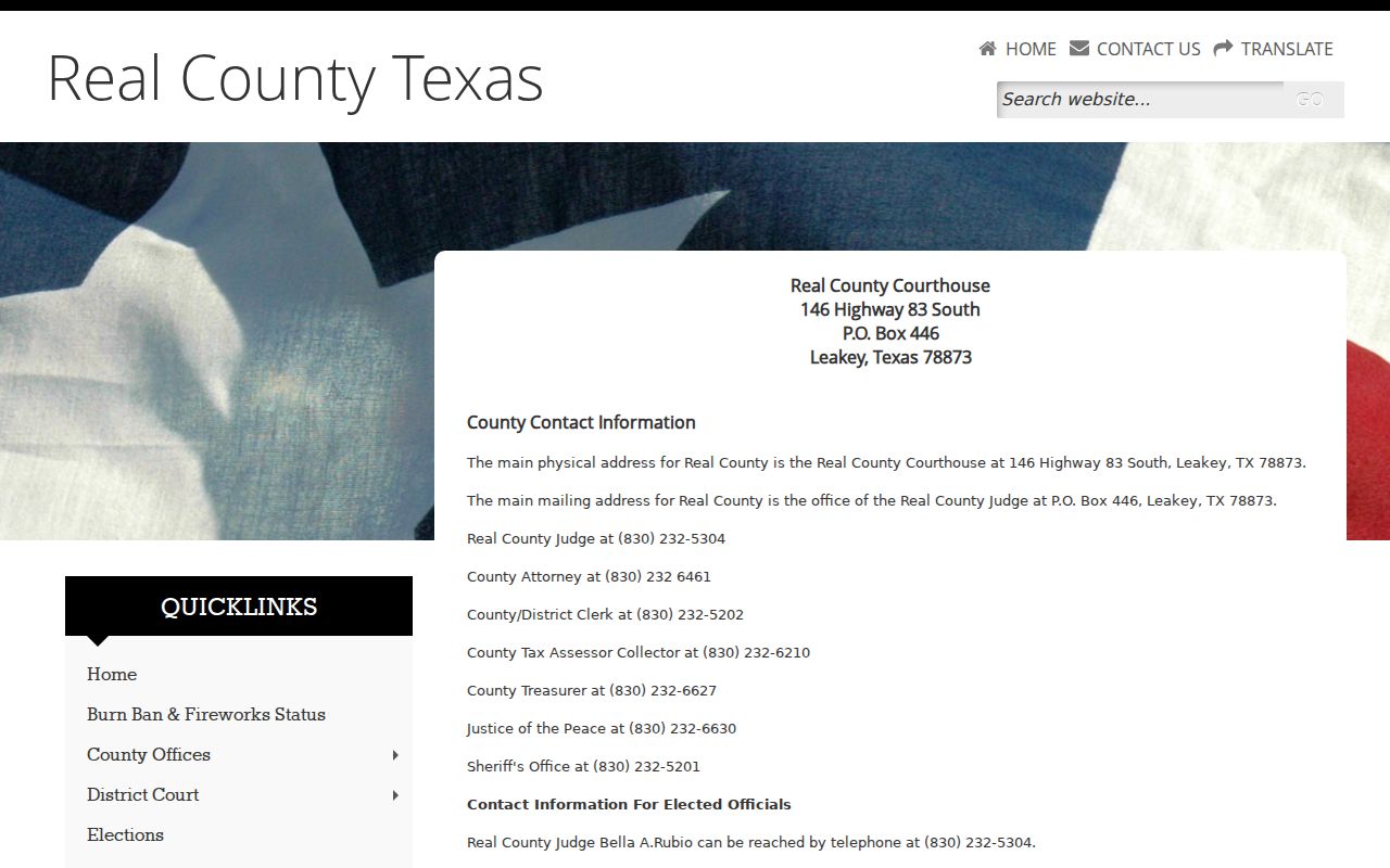 Real County warrant records: county public information request instructions